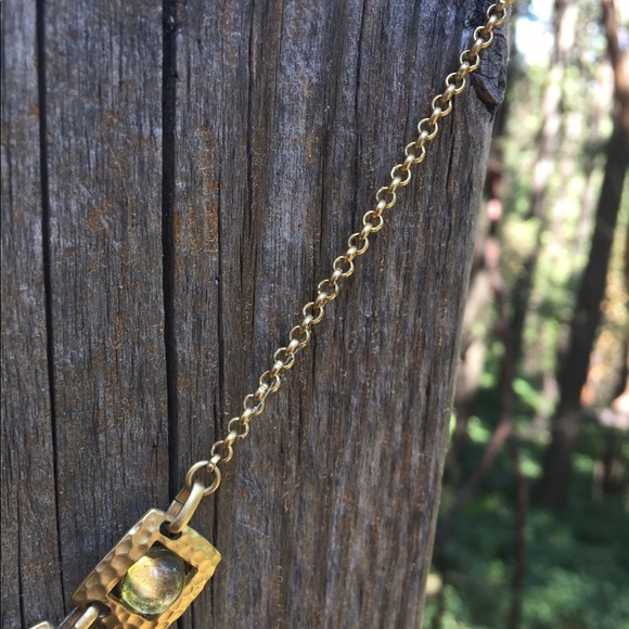 Vintage necklace and bracelet in green and gold flapper girl style - Picture 8 of 10